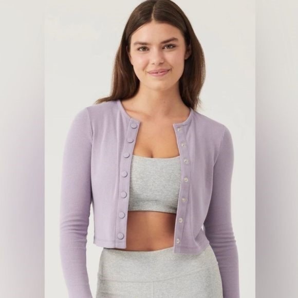 Outdoor Voices Cozy Rib Cropped Cardigan NWT - Picture 1 of 5